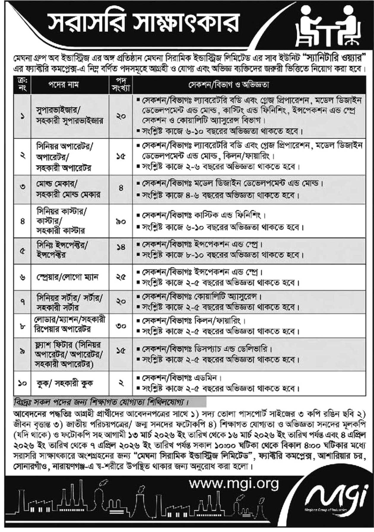 MGI Job 2026 
